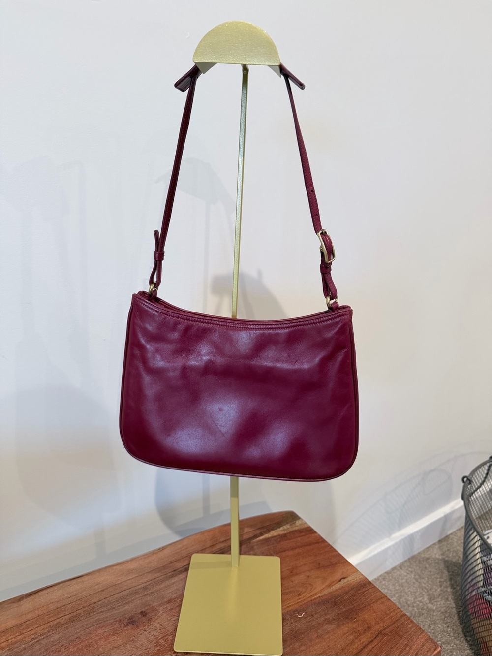 Coach Girlie Women's 2001 Burgundy Leather Shoulder Bag